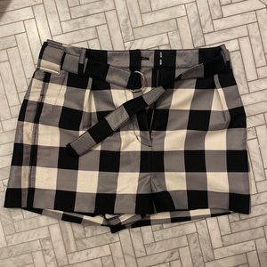 3.1 Phillip Lim Black Plaid Print Mini Shorts size 6